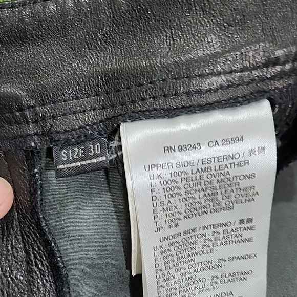 Womens Diesel Lamb Leather Skinny Jeans. Very Soft. 30w - Picture 11 of 12